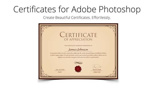 Certificate Templates for Adobe Photoshop screenshot 1