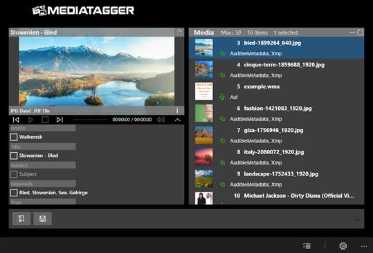 MediaTagger screenshot 2
