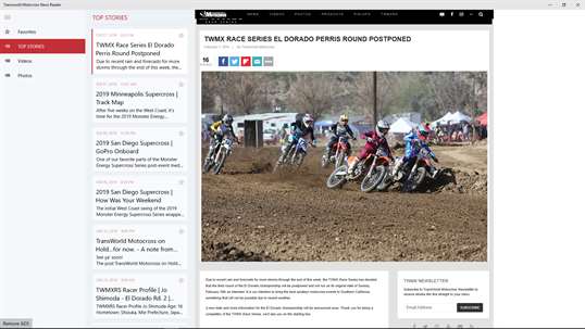 Transworld Motocross News Reader screenshot 1