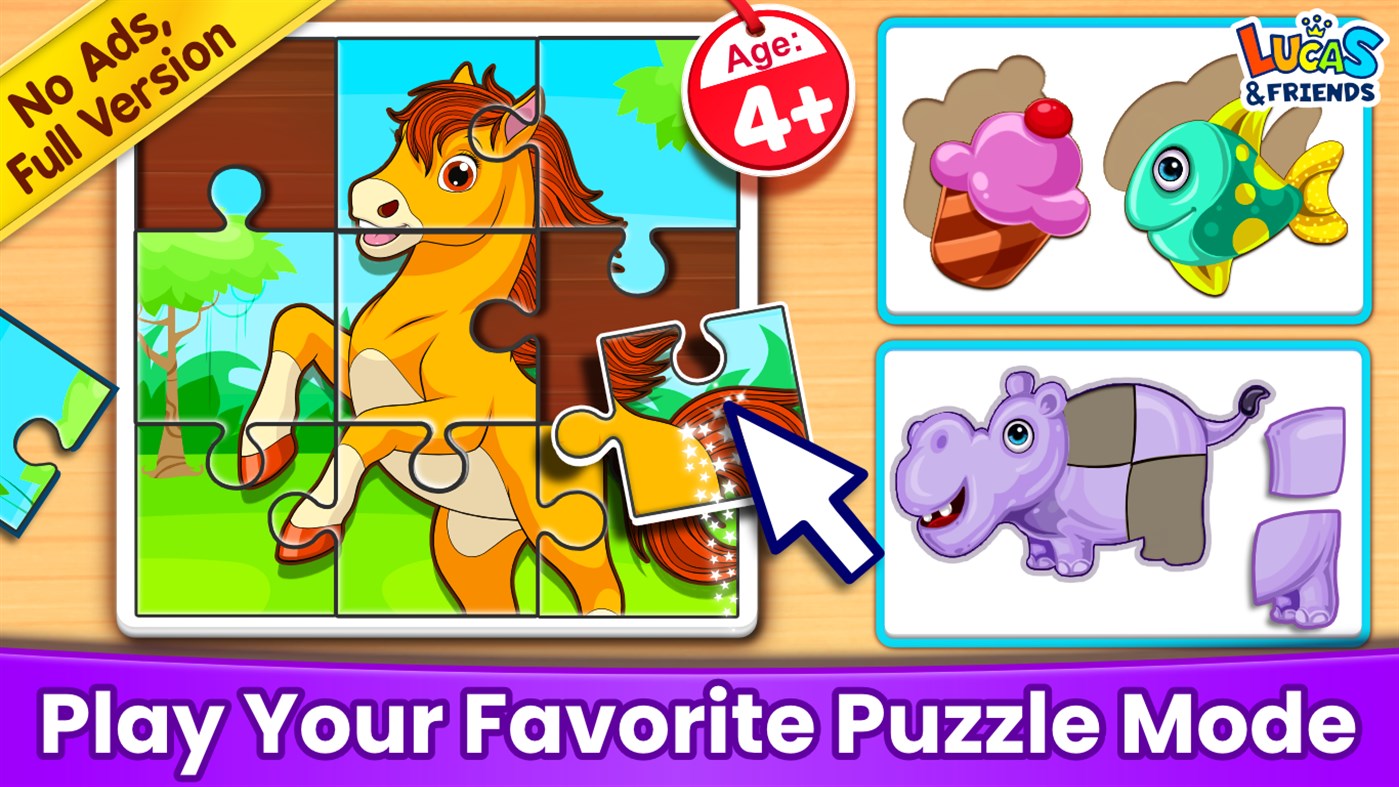 #1. Puzzle Kids - Animals Shapes & Jigsaw Puzzles (Windows) By: RV AppStudios