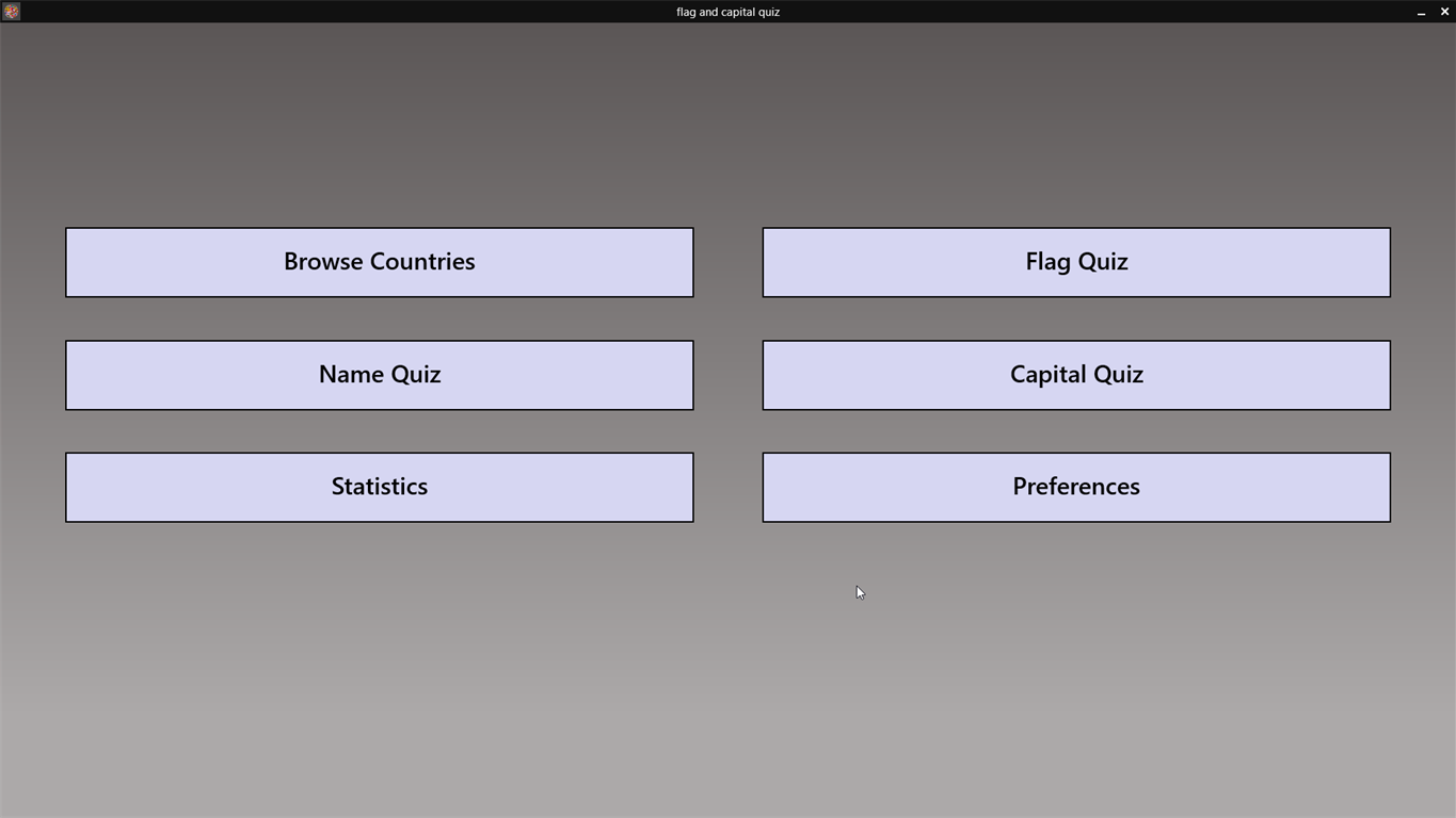 Capital quiz. Quiz stats.