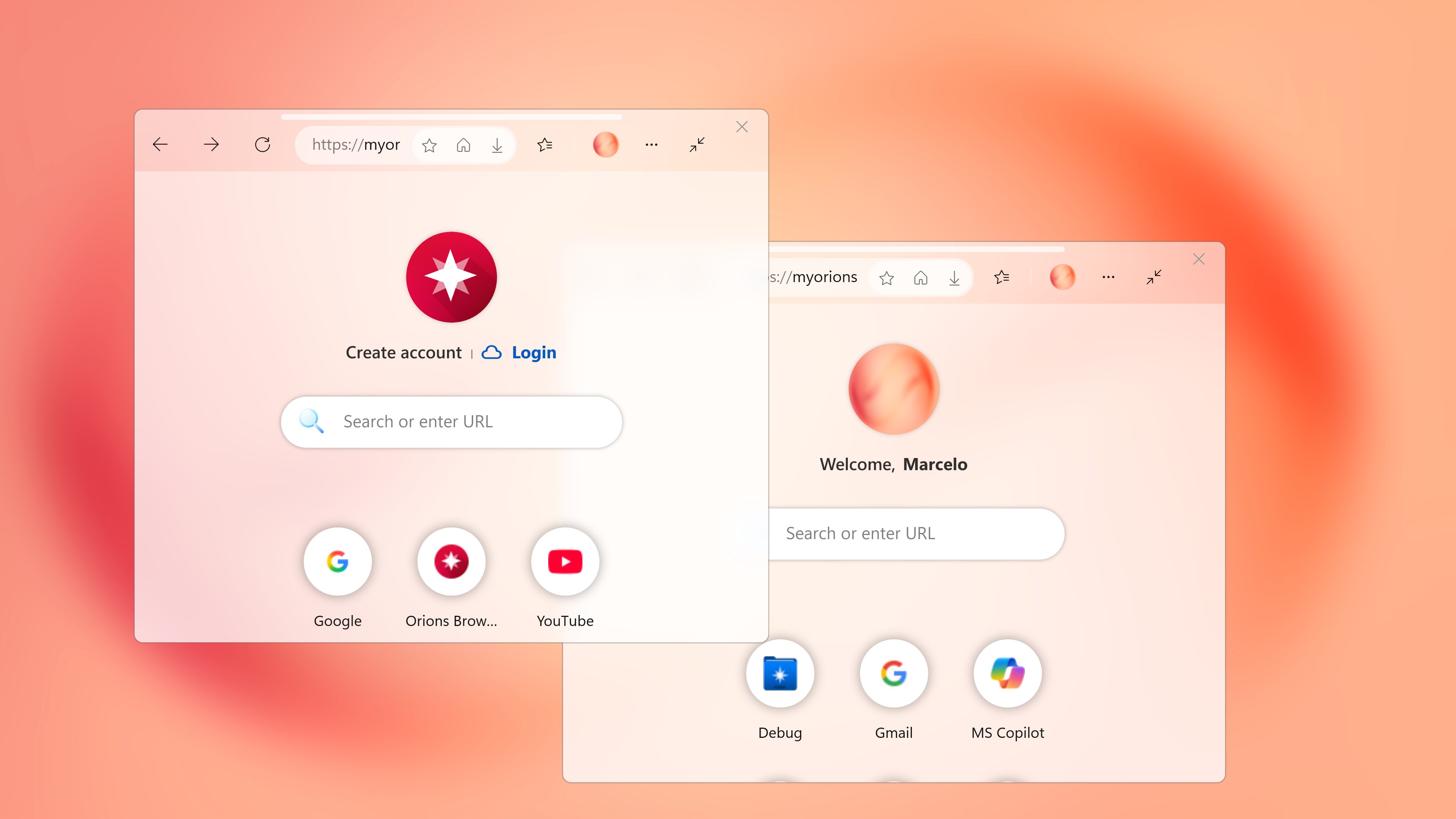 Orions Browser screenshot