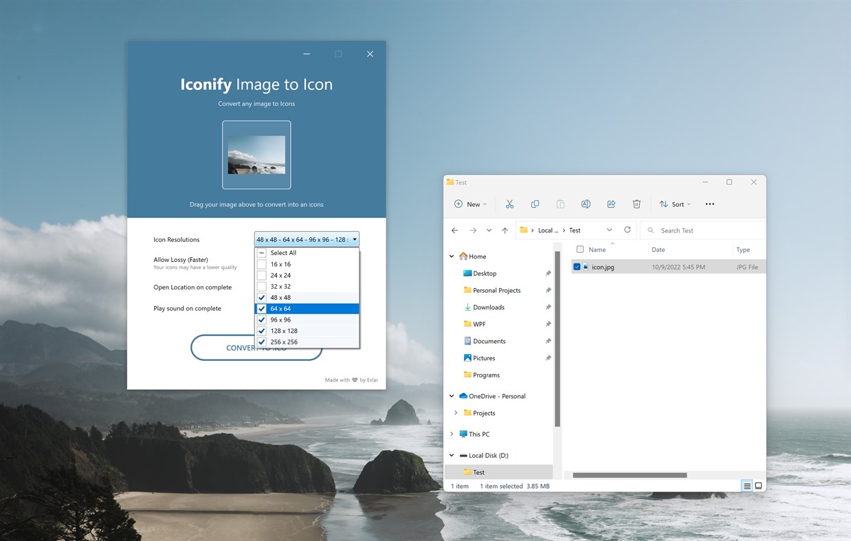 #2. Image to Icon Converter (Windows) di: EvlarSoft LLC