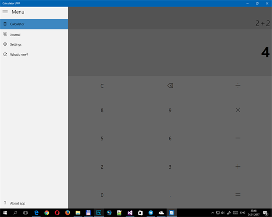 Calculator UWP screenshot 2