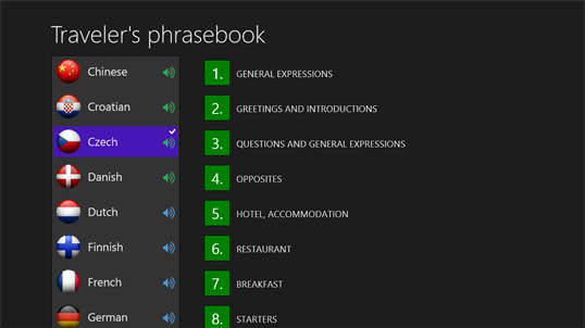 Traveler’s phrasebook screenshot 1