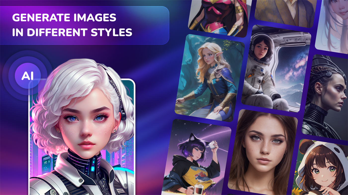 #1. AI Desktop Wallpaper Generator - Art Image by AI (Windows) Oleh: Infy Lab LLC