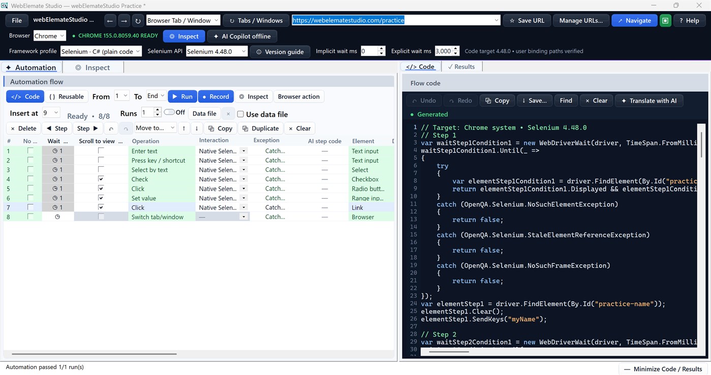 #1. WebElemate Studio (Windows) De: Dhaval Parikh
