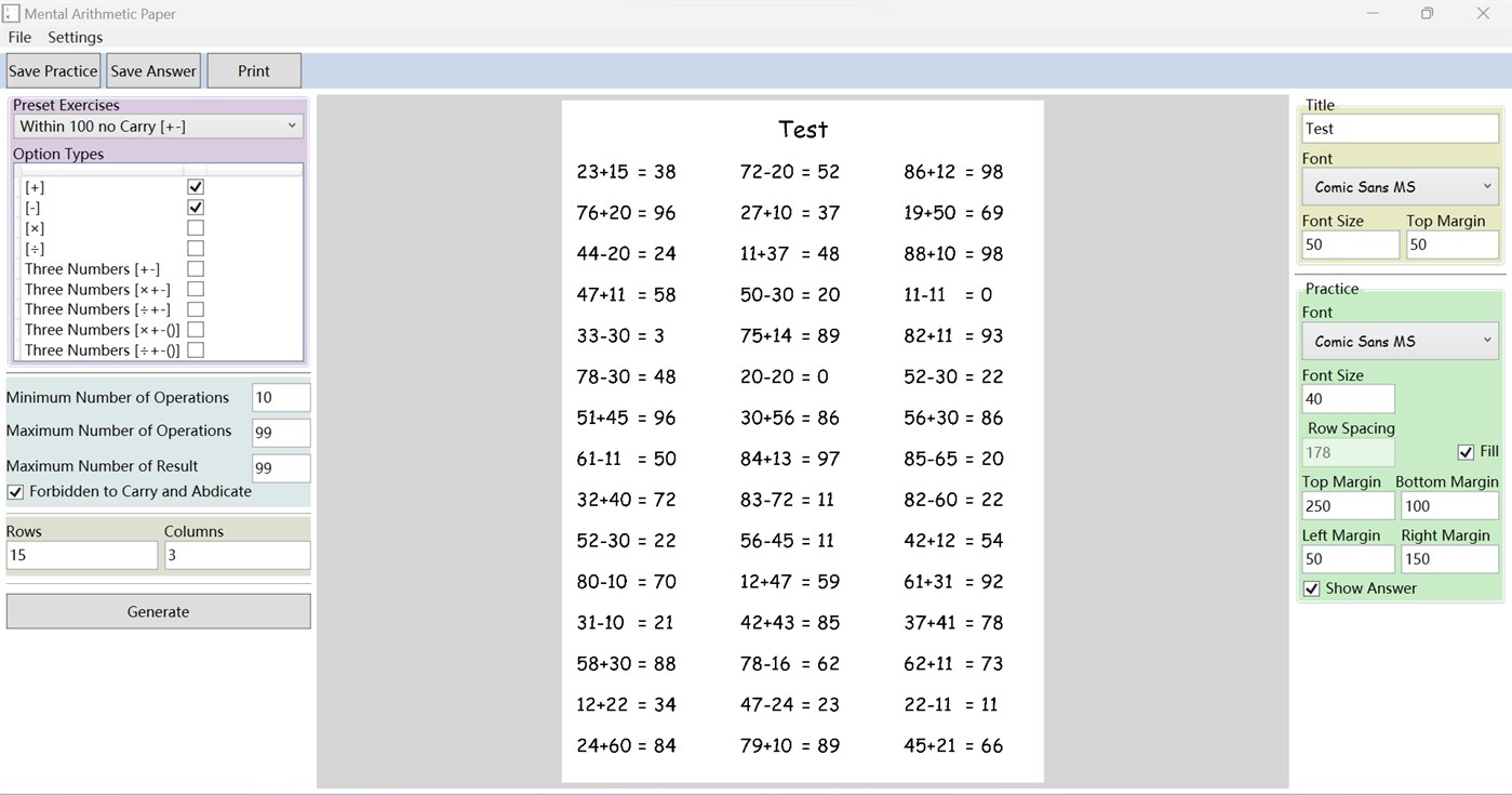 #2. Mental Arithmetic Paper Pro (Windows) โดย: lzn1007@outlook.com