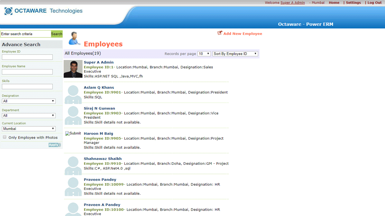 Snapshot 4 of PowerERM HRMS APP