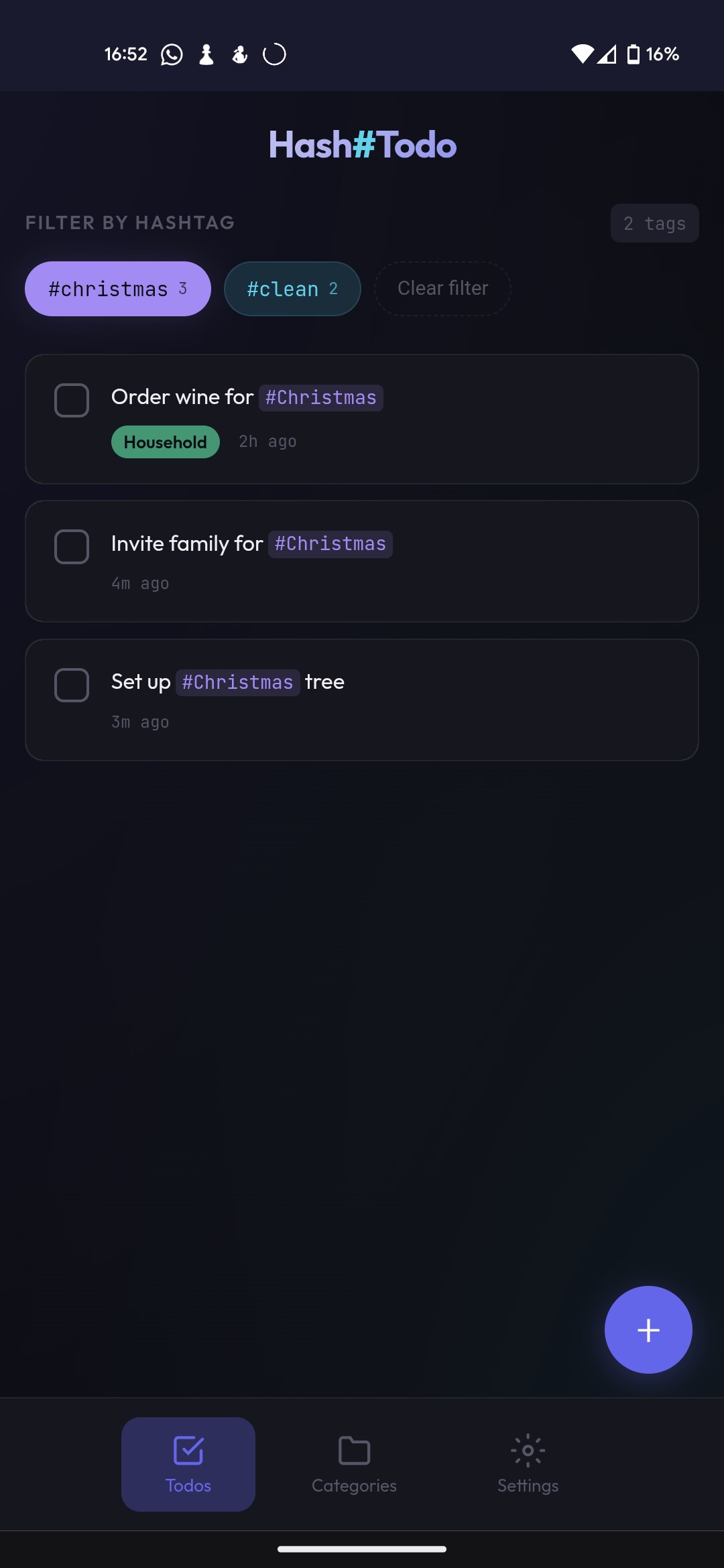 Hash#Todo screenshot