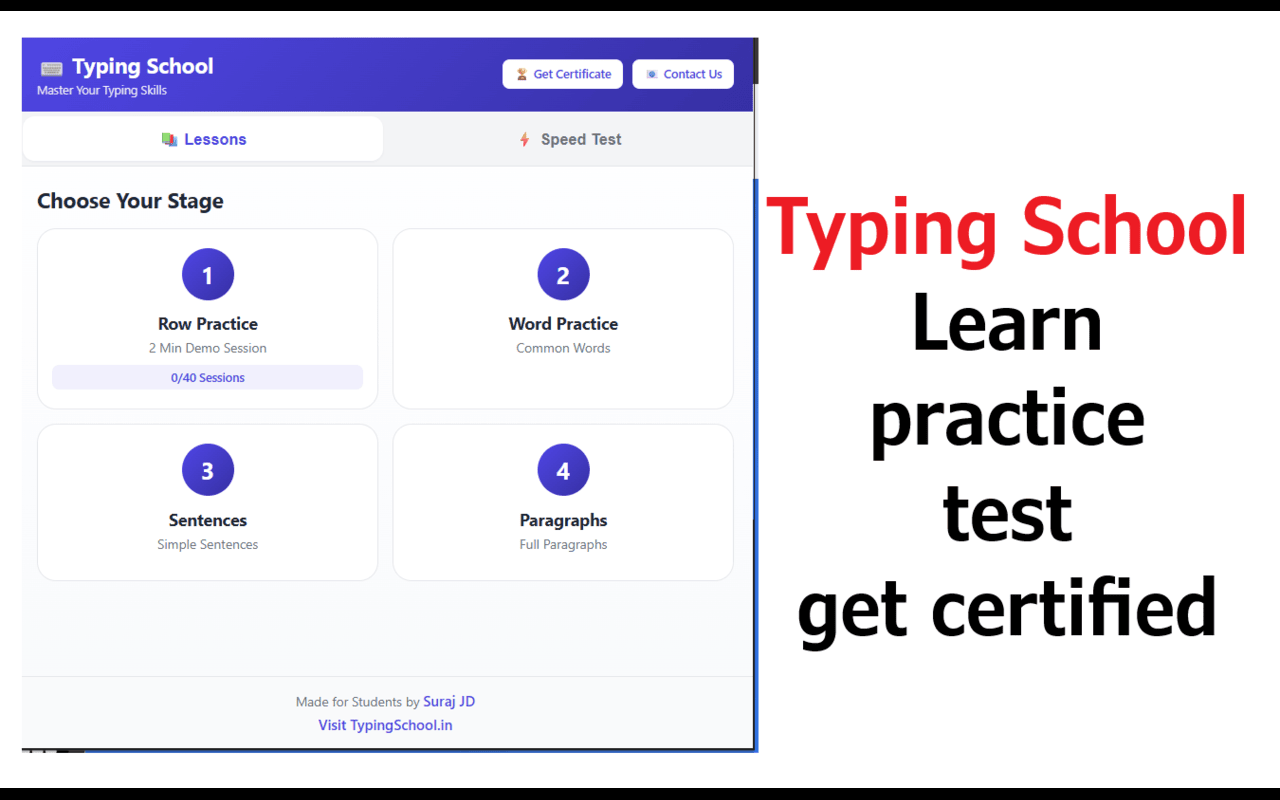 Typing School - Learn & Get Certified
