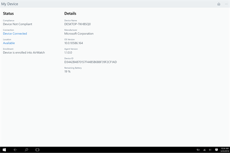 VMware AirWatch® Agent™ Screenshots 2