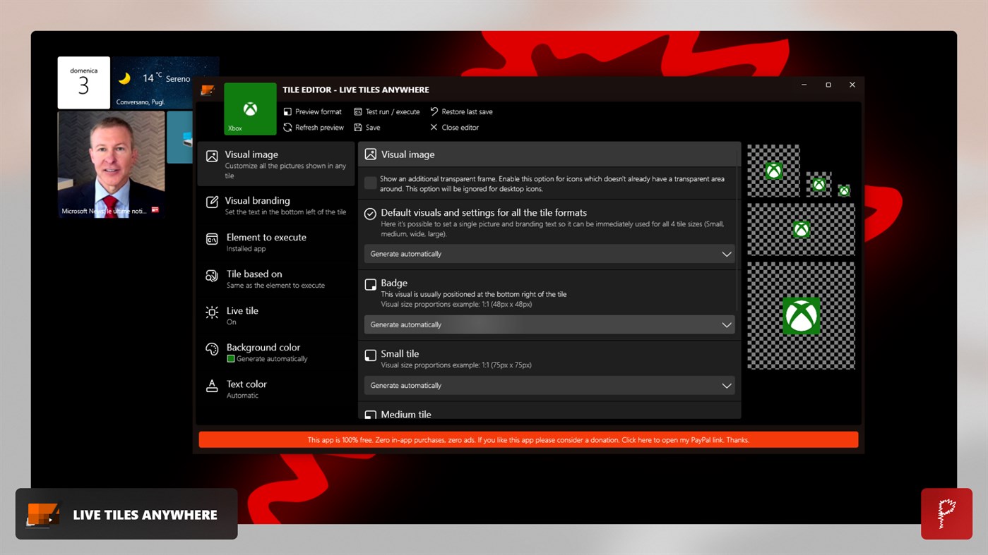 #4. Live Tiles Anywhere (Windows) 게시자: Pasqui industry