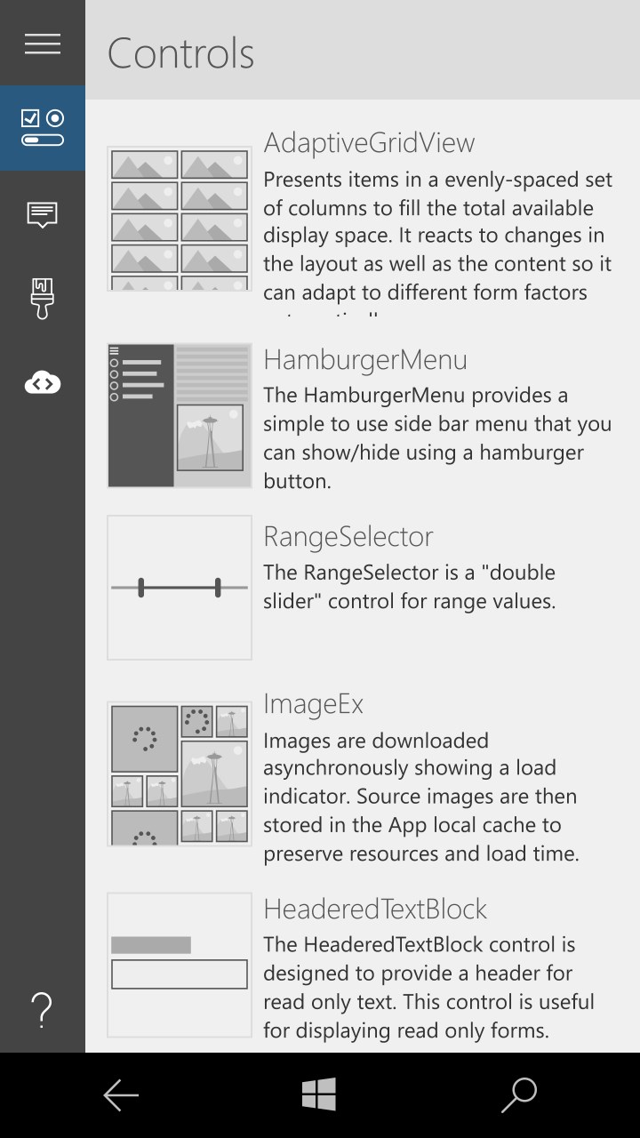 UWP Community Toolkit Sample App for Windows 10 Mobile