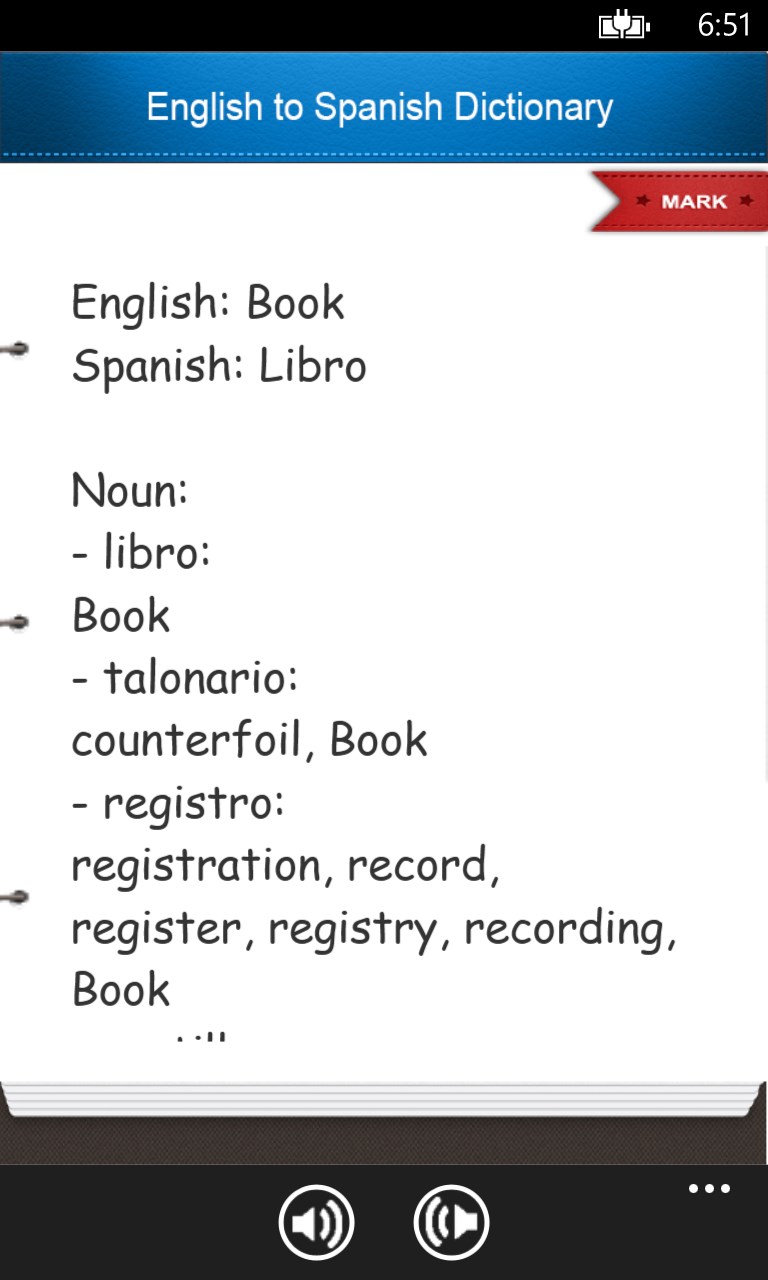 English to Spanish Dictionary Free for Windows 10 Mobile