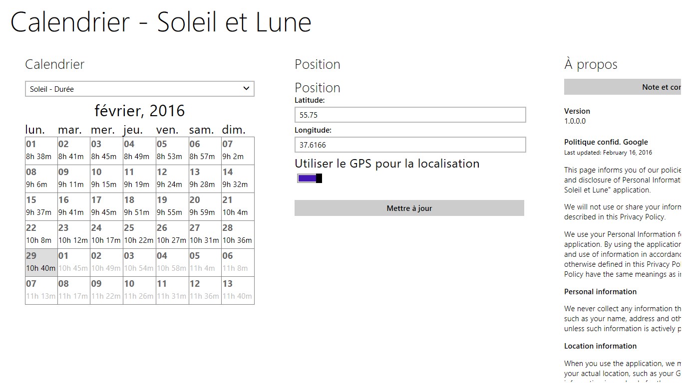Acheter Calendrier Soleil Et Lune Microsoft Store Fr Ch