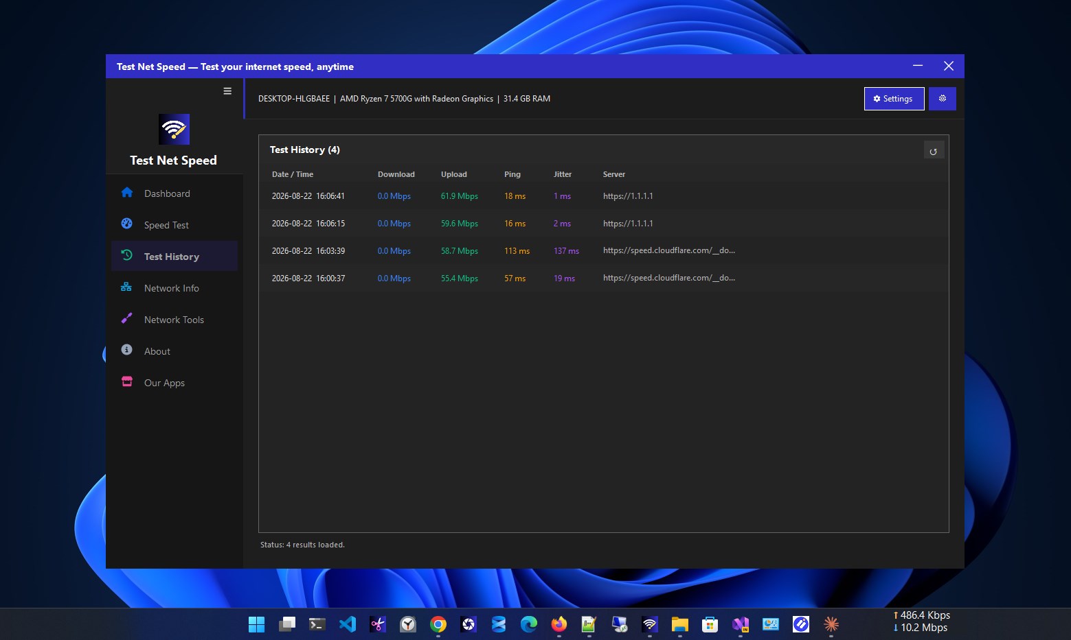 Test Net Speed screenshot