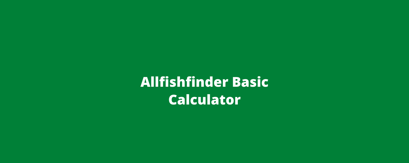 AllbestFishfinder Calculator marquee promo image