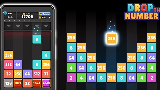 Play Number Drop: Tetris meets 2048