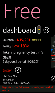 Fertility Diary Free screenshot 1