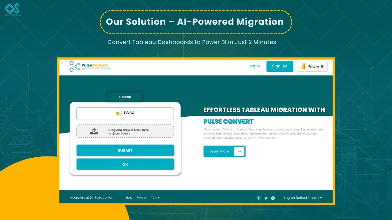 Snapshot 1 of Pulse Convert: Ultimate Tableau to Power BI Migration Tool