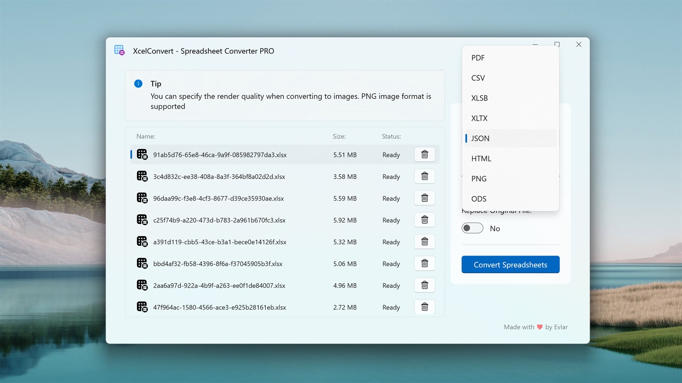 #2. XcelConvert - Spreadsheet Converter PRO (Windows) By: Evlar