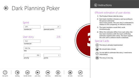 Dark Planning Poker screenshot 5