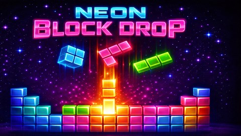 Neon Block Drop X