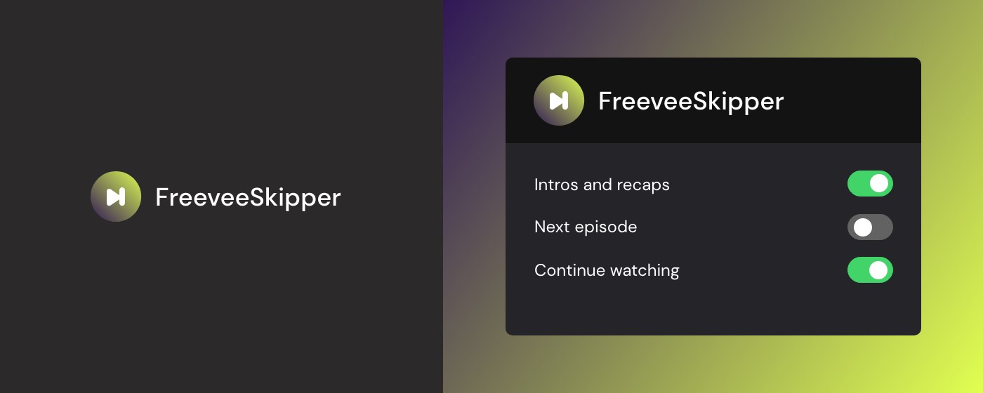 Freevee Skipper: skip ads, intros & more marquee promo image