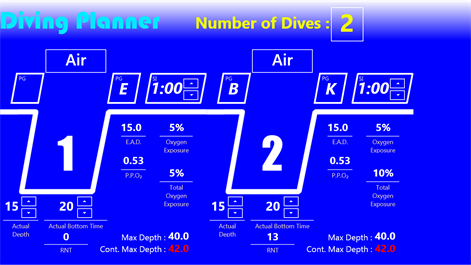 Diving Planner Screenshots 1