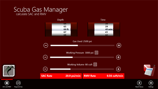Scuba Gas Manager screenshot 2