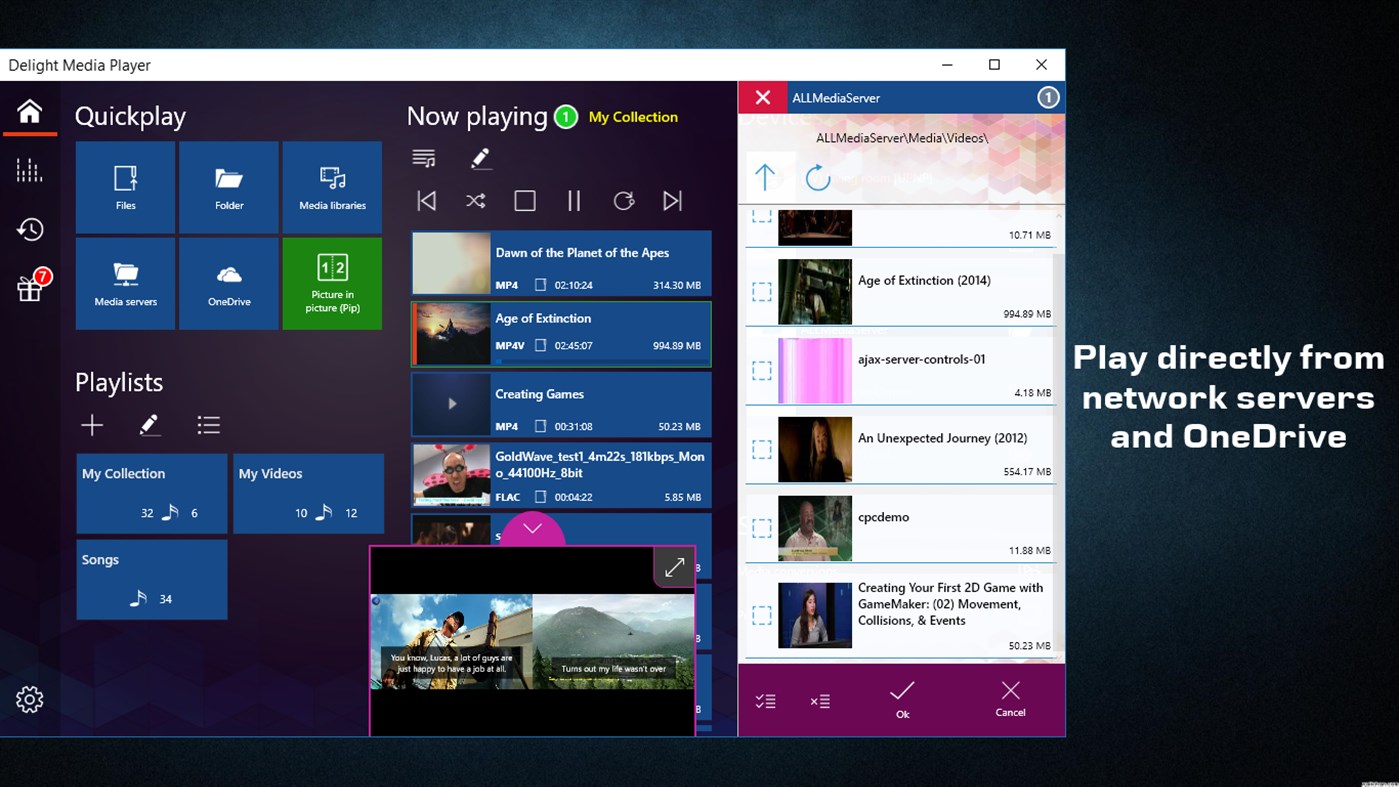 #8. Delight Media Player (Windows) 由: ASFCRTVAPPS
