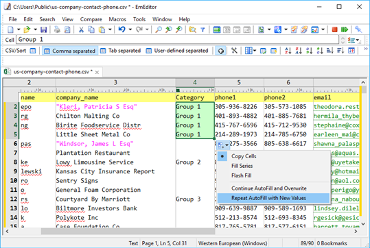EmEditor text editor (32-bit) screenshot 7