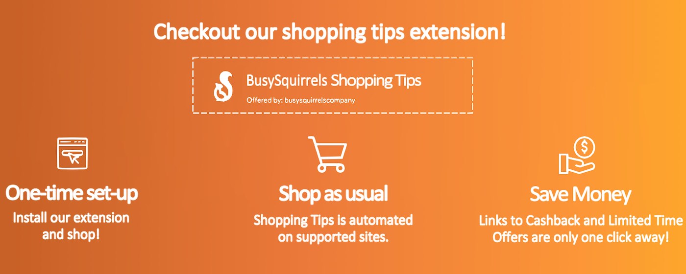 Shopping Tips marquee promo image