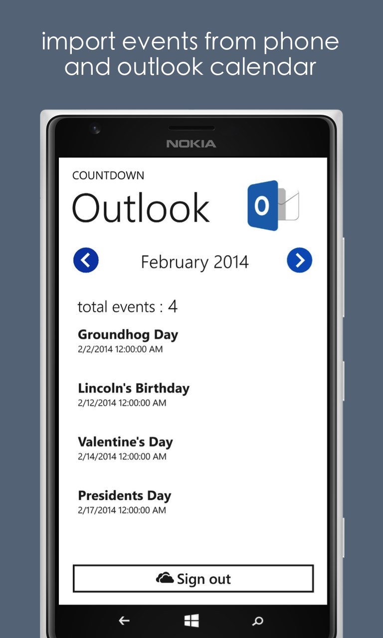 Countdown for Windows 10 Mobile