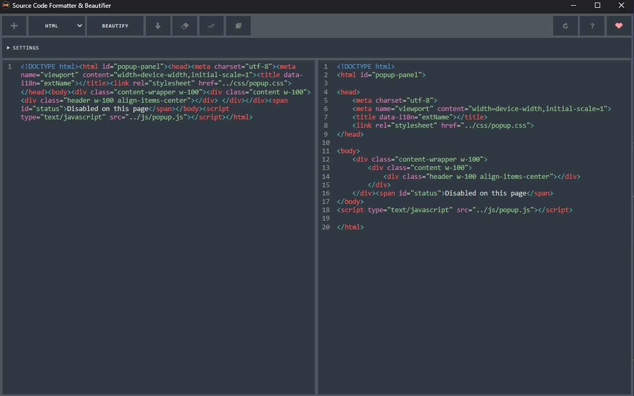 Css beautifier