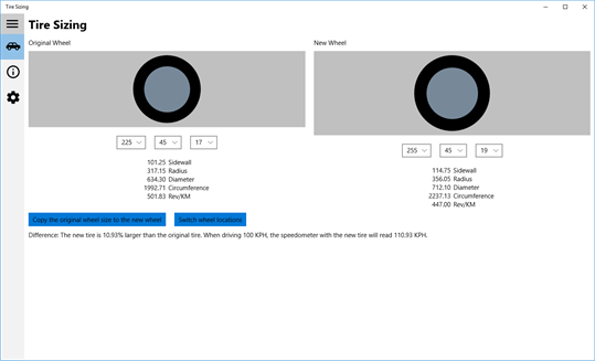 Tire Sizing screenshot 4