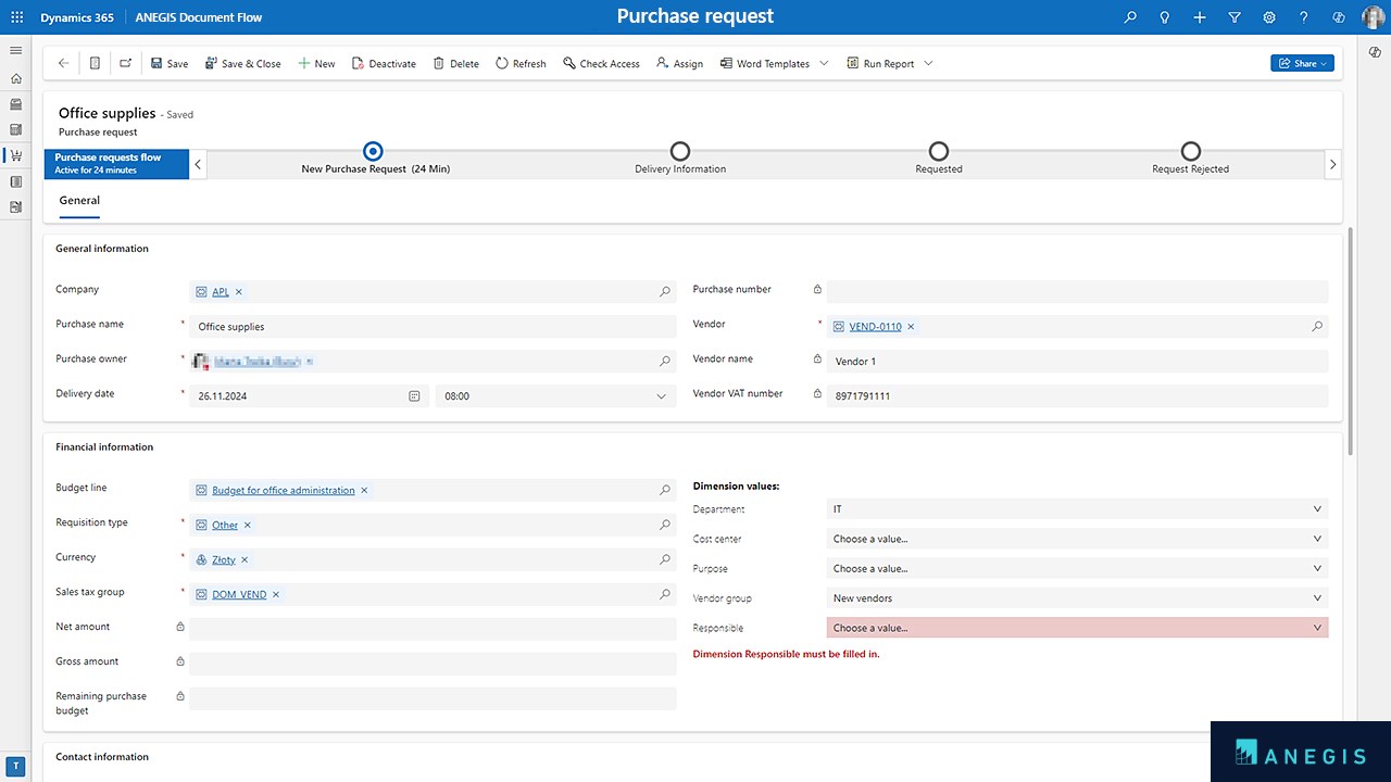 Snapshot 2 of Anegis Document Flow (ADF)