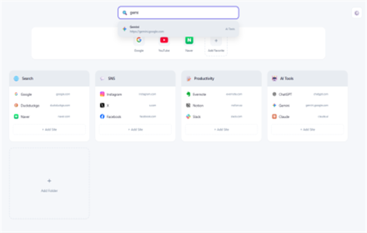 Marklog - New Tab Bookmarks