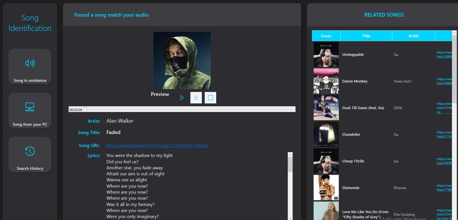 Shara Music Discovery - Song finder screenshot