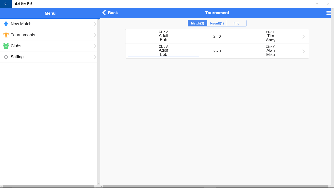 Match log