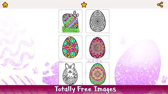 Easter Egg Glitter Color By Number screenshot 1