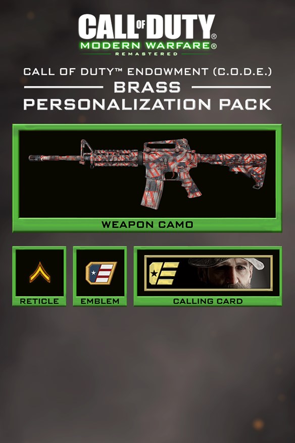 Call of Duty: Modern Warfare Remastered C.O.D.E. Brass Pack Xbox Series X|S and Xbox One cover art