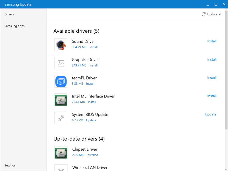 Samsung Update (Windows) Bởi: Samsung Electronics Co. Ltd.