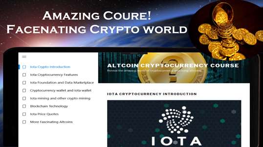 IOTA cryptocurrency for iot - Free crypto course screenshot 1