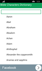 Bible Characters Dictionary screenshot 1