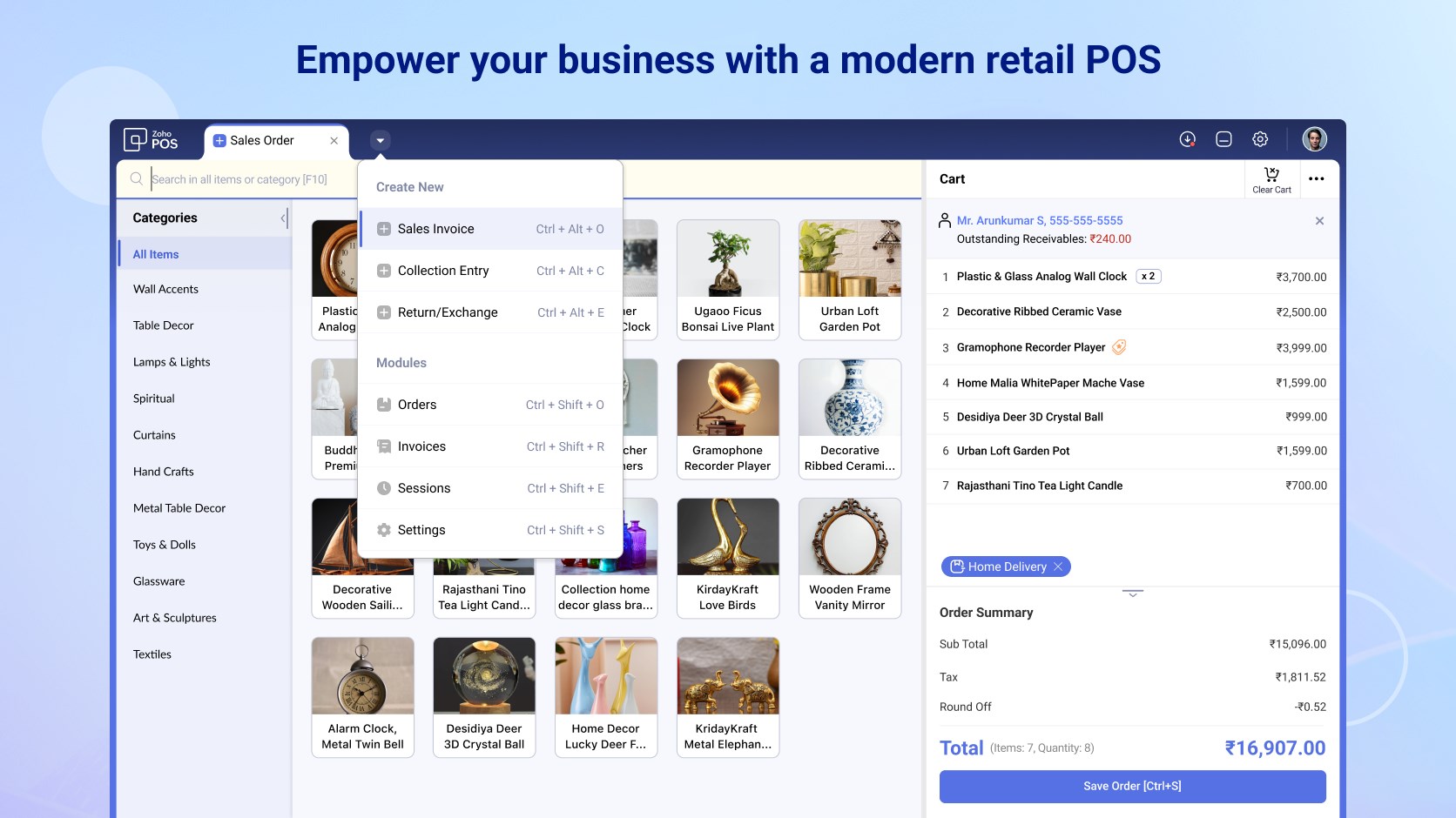 Retail Billing - Zoho POS screenshot