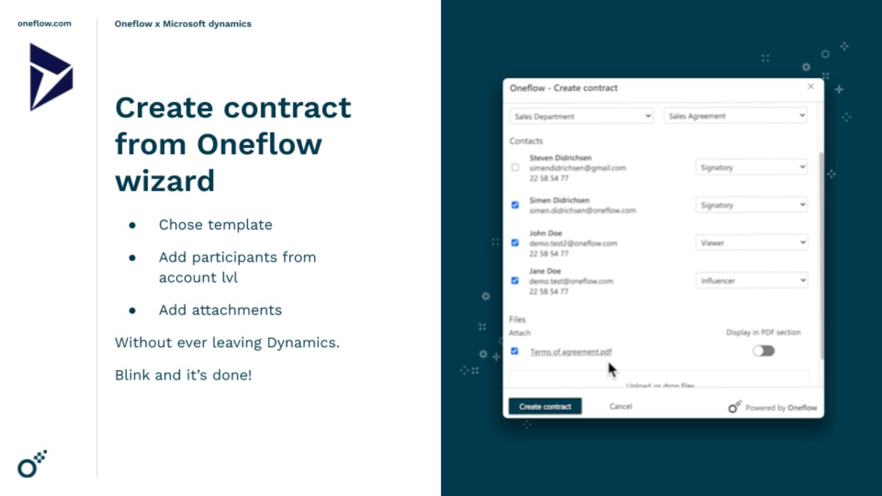 Snapshot 3 of Oneflow for Dynamics 365