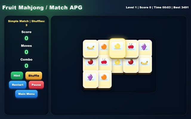 Fruit Mahjong Match APG screenshot 1
