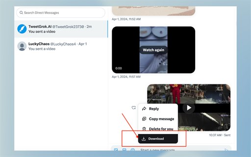 Download Twitter Video(Support Video, DMS video, Image, GIF) - Edge 부가 기능